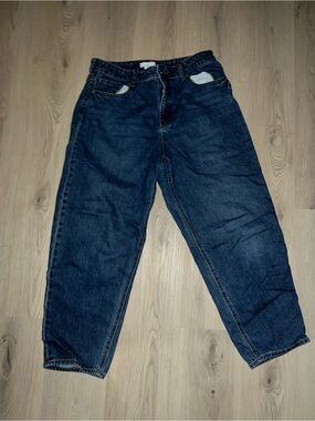 H&M Dark Blue Jeans Women’s Size 14 | Tapered Ankle | 100% Cotton